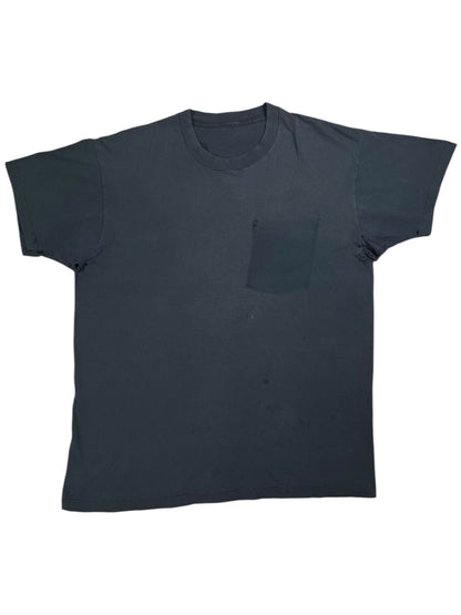 Vintage 80s faded black ghost pocket tee (L)