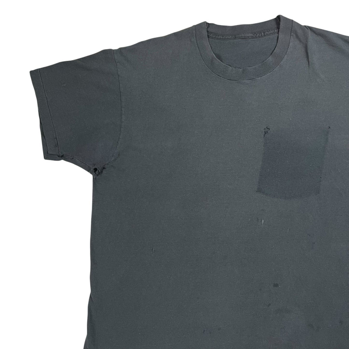 Vintage 80s faded black ghost pocket tee (L)