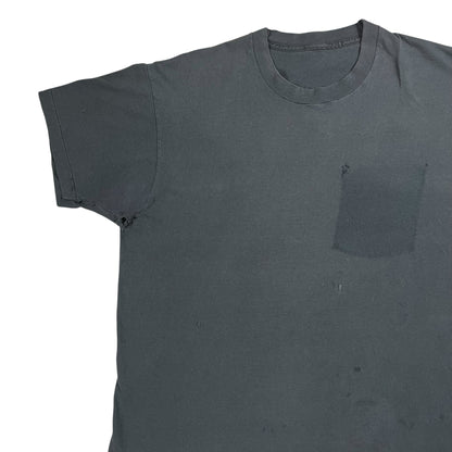 Vintage 80s faded black ghost pocket tee (L)