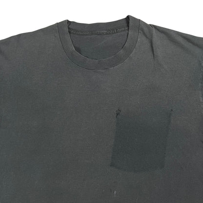 Vintage 80s faded black ghost pocket tee (L)