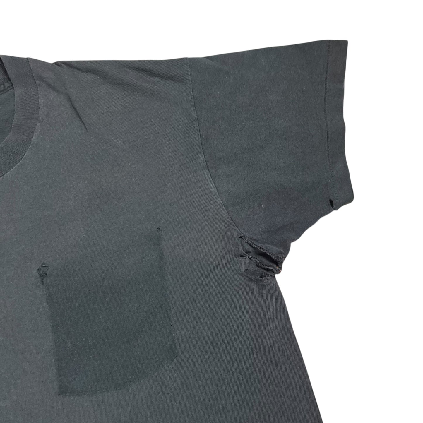 Vintage 80s faded black ghost pocket tee (L)