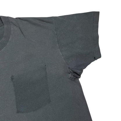 Vintage 80s faded black ghost pocket tee (L)