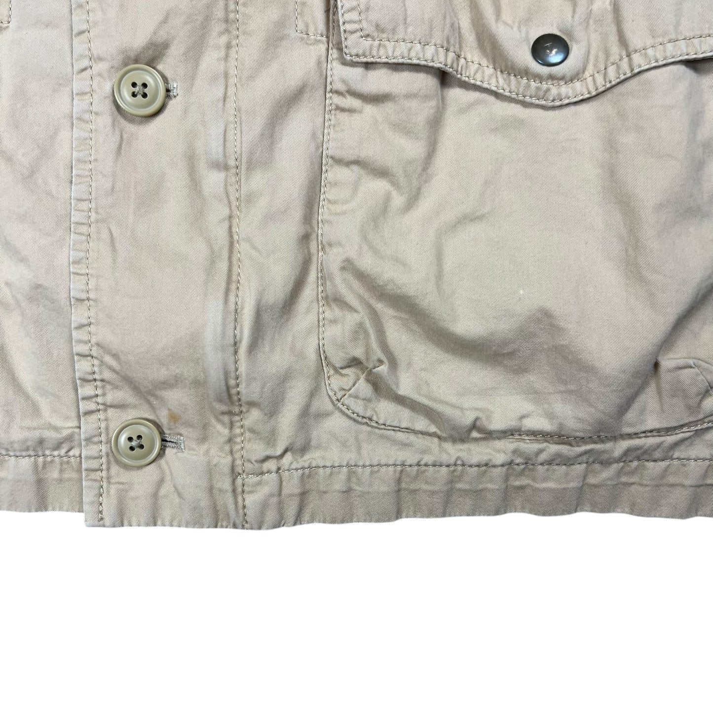 Vintage Y2K Banana Republic multi pocket zip up shirt jacket (L)