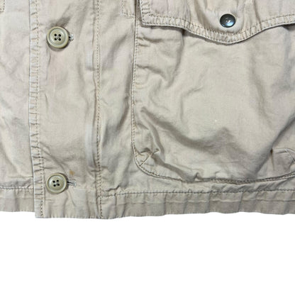 Vintage Y2K Banana Republic multi pocket zip up shirt jacket (L)