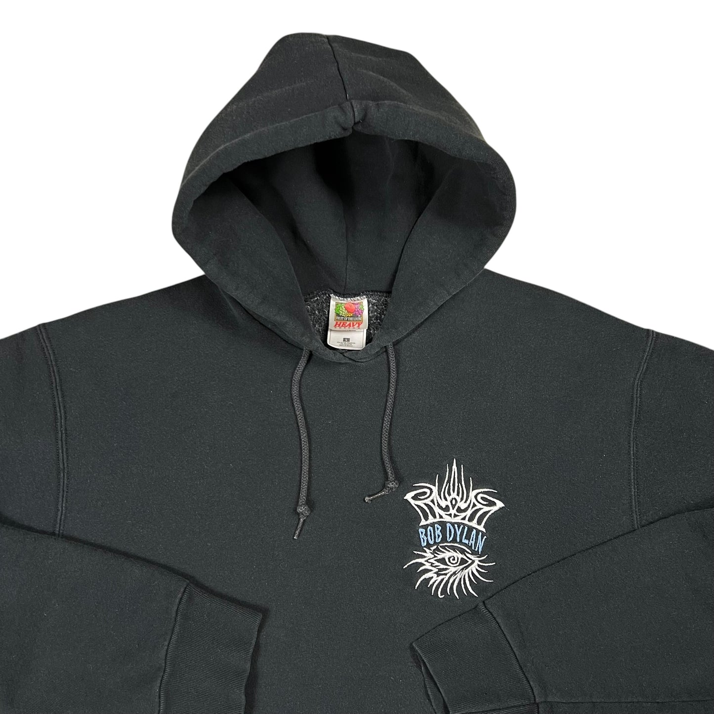 Vintage 90s Fruit of the Loom Bob Dylan logo band hoodie (L)