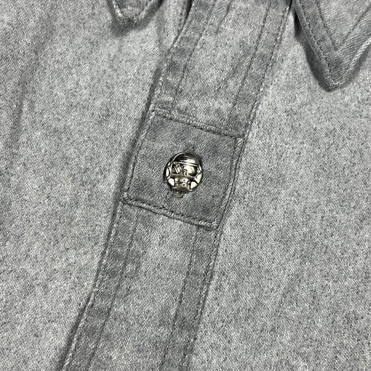 Vintage Y2K Harley Davidson Mogtorcycles skull cut off denim jacket vest (M/L)