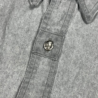 Vintage Y2K Harley Davidson Mogtorcycles skull cut off denim jacket vest (M/L)