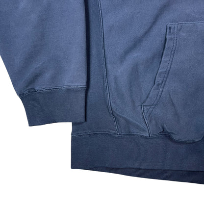 Vintage 90s GAP Athletic 1969 faded navy weave hoodie (L)