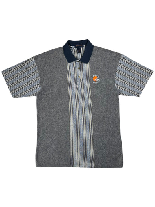 Vintage 90s Cleveland Browns striped stripey NFL polo shirt (M)