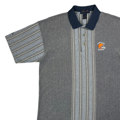Vintage 90s Cleveland Browns striped stripey NFL polo shirt (M)