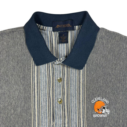 Vintage 90s Cleveland Browns striped stripey NFL polo shirt (M)