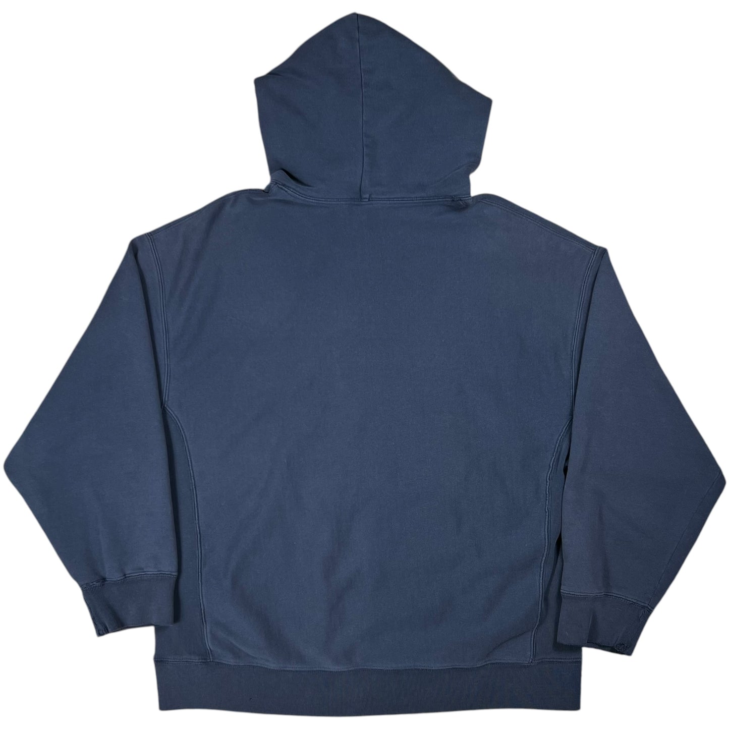 Vintage 90s GAP Athletic 1969 faded navy weave hoodie (L)
