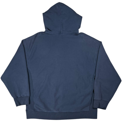 Vintage 90s GAP Athletic 1969 faded navy weave hoodie (L)