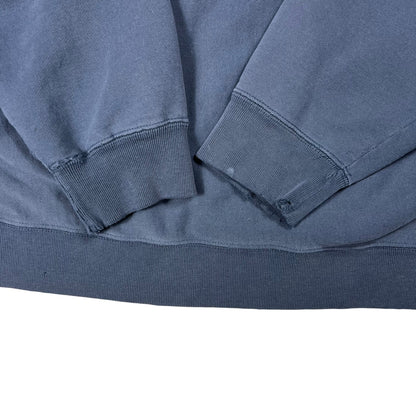 Vintage 90s GAP Athletic 1969 faded navy weave hoodie (L)