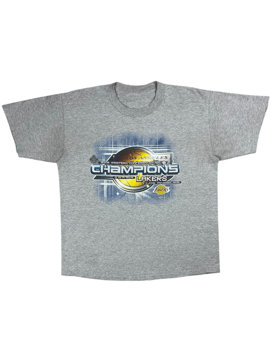 Vintage 2002 Los Angeles Lakers NBA Champions tee (L)