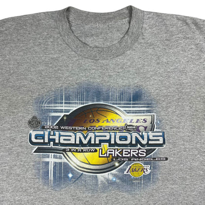 Vintage 2002 Los Angeles Lakers NBA Champions tee (L)