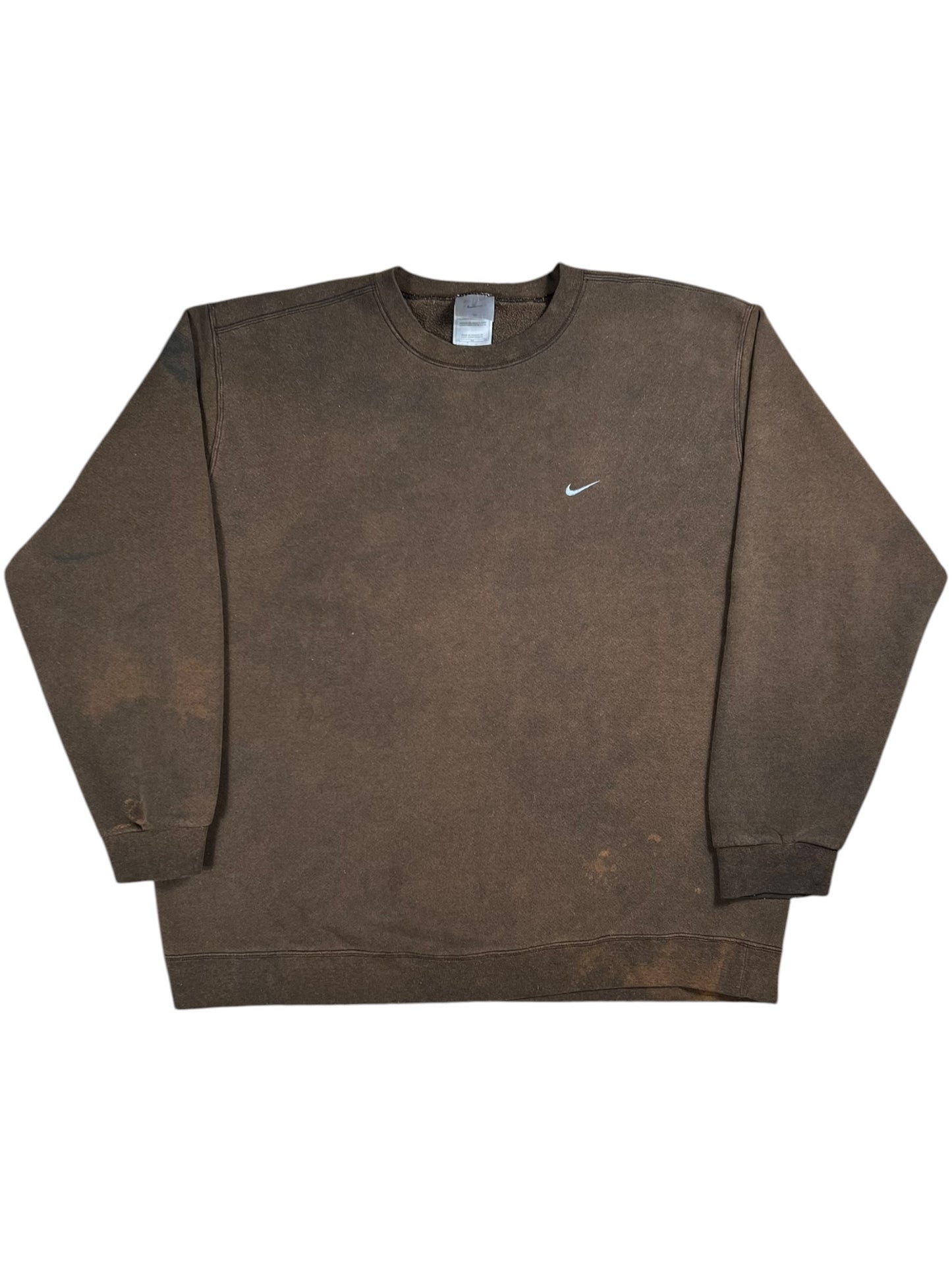 Vintage Y2K Nike acid wash faded mini swoosh crewneck (XXL)