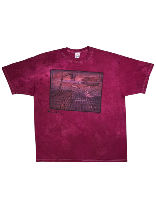 Vintage 90s Salvador Dali Museum The Disintegration of the Persistence of Memory over dye art tee (XL)