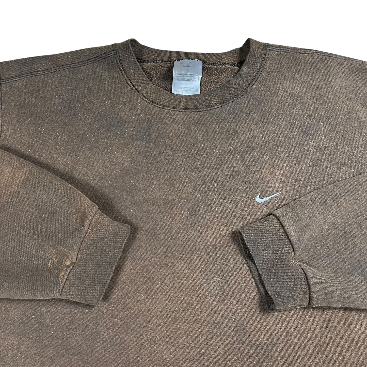 Vintage Y2K Nike acid wash faded mini swoosh crewneck (XXL)