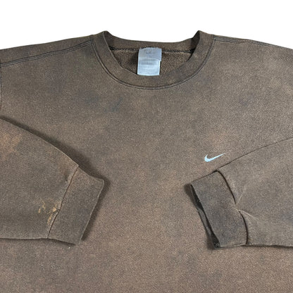 Vintage Y2K Nike acid wash faded mini swoosh crewneck (XXL)