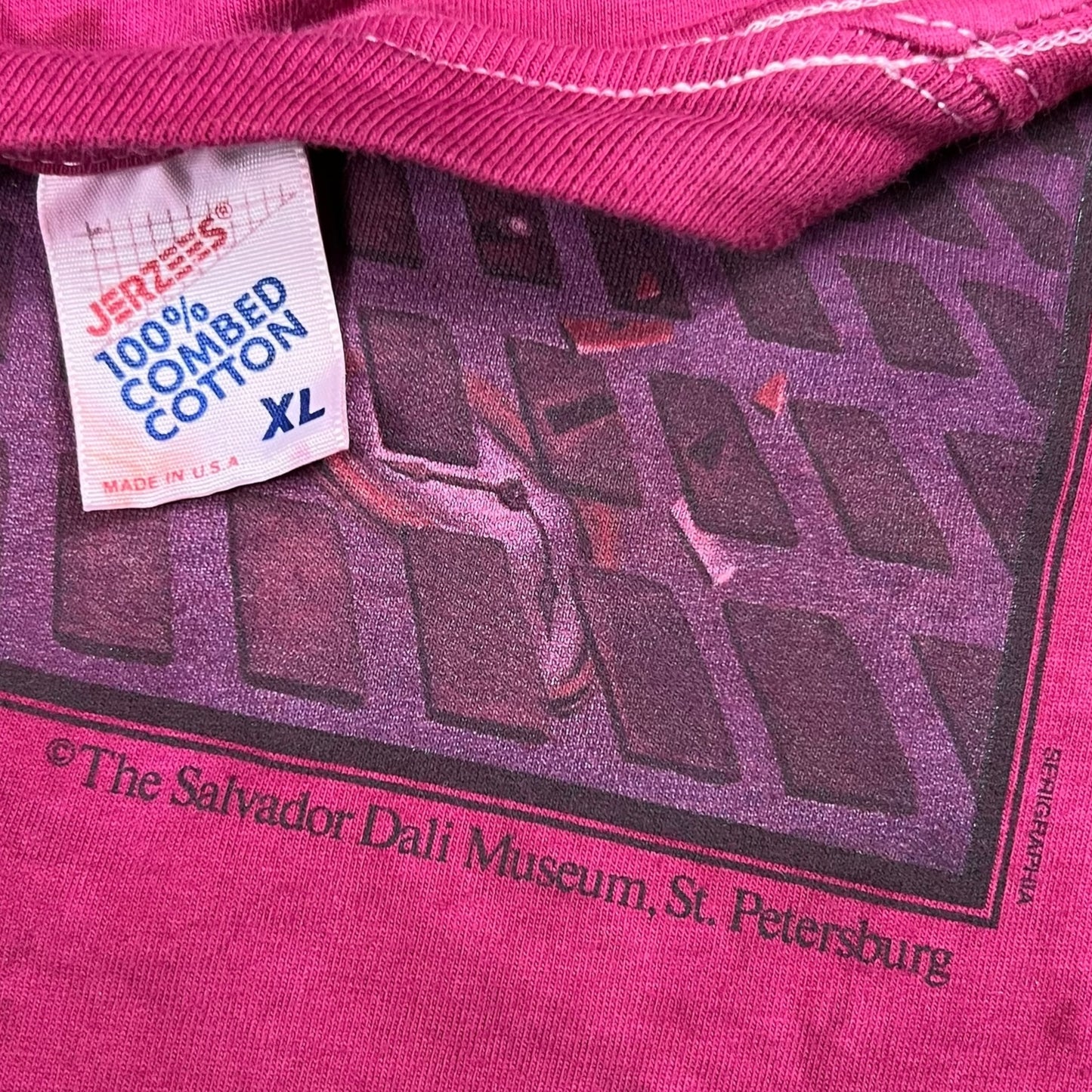 Vintage 90s Salvador Dali Museum The Disintegration of the Persistence of Memory over dye art tee (XL)