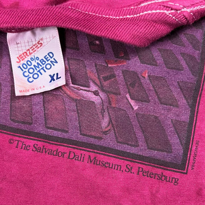 Vintage 90s Salvador Dali Museum The Disintegration of the Persistence of Memory over dye art tee (XL)