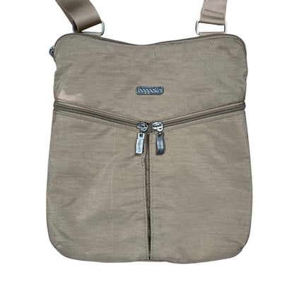 Vintage Y2K baggallini multi pocket cross shoulder beige bag