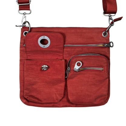 Vintage Y2K baggallini multi pocket cross shoulder burnt orange bag