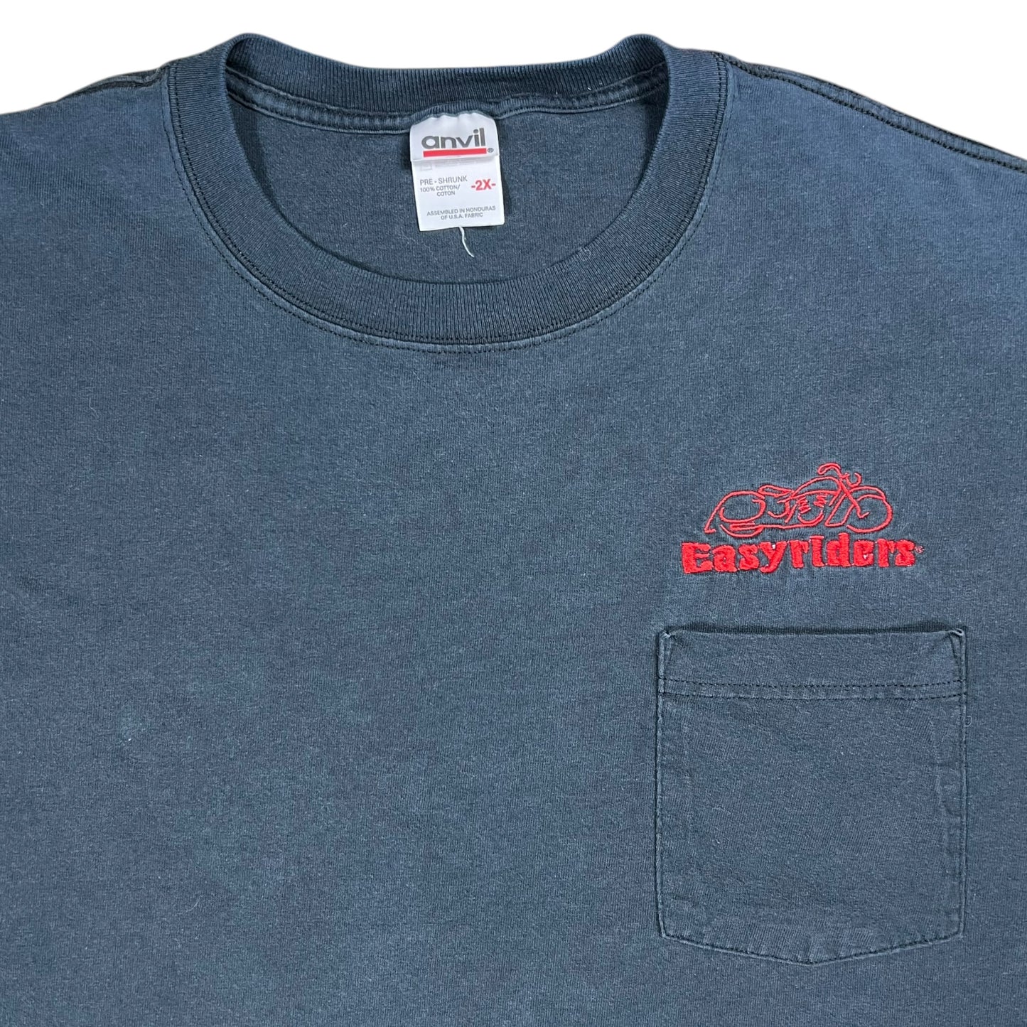 Vintage 2003 Easy Riders motorcycles biker pocket tee (XXL)