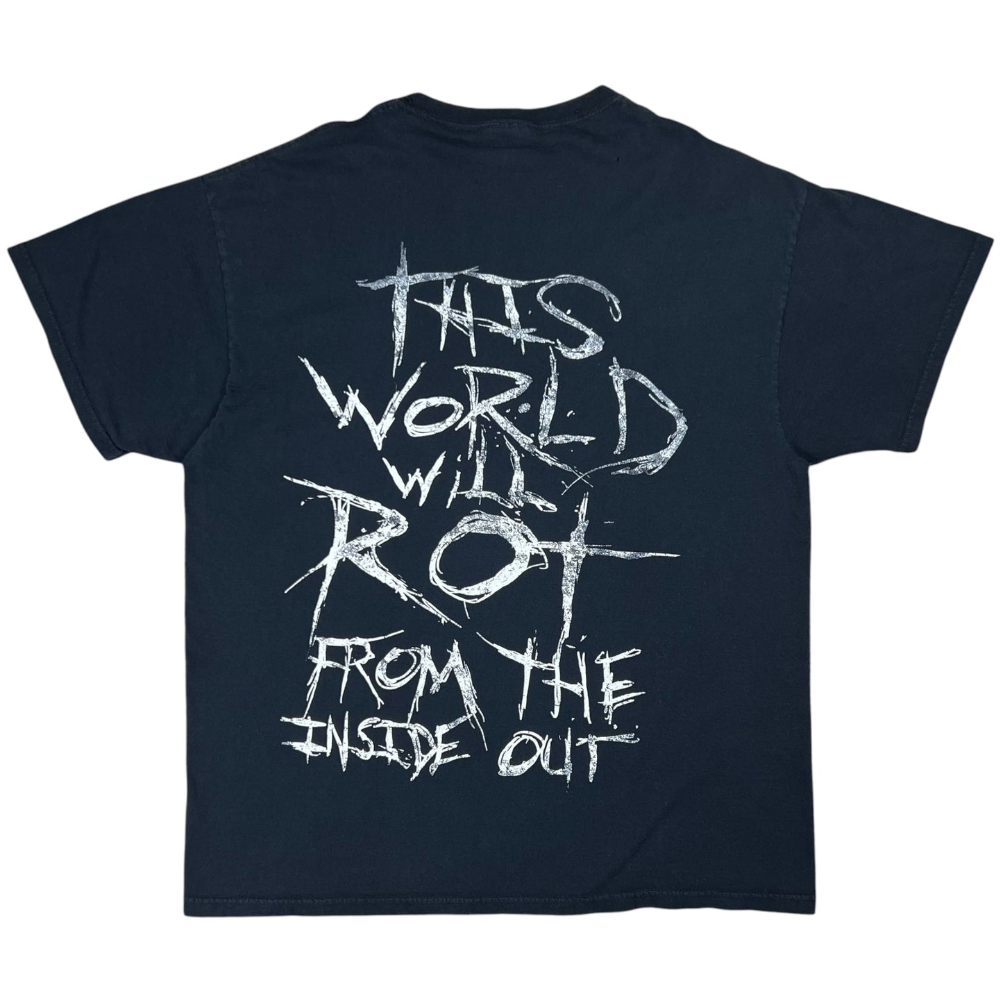Y2K Whitechapel THIS WORLD WILL ROT FROM THE INSIDE OUT death metal band tee (XL)