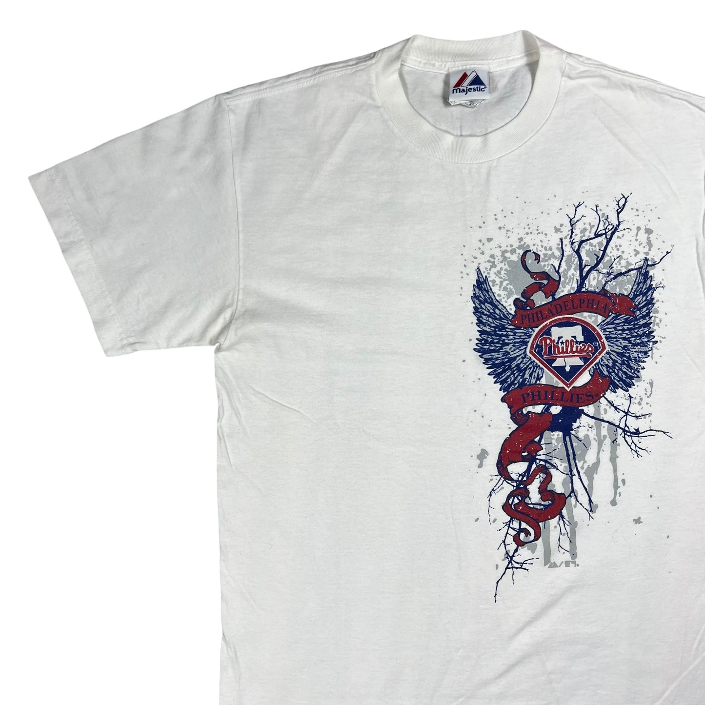 Vintage Y2K Philadelphia Phillies tattoo graffiti affliction style tee (M)