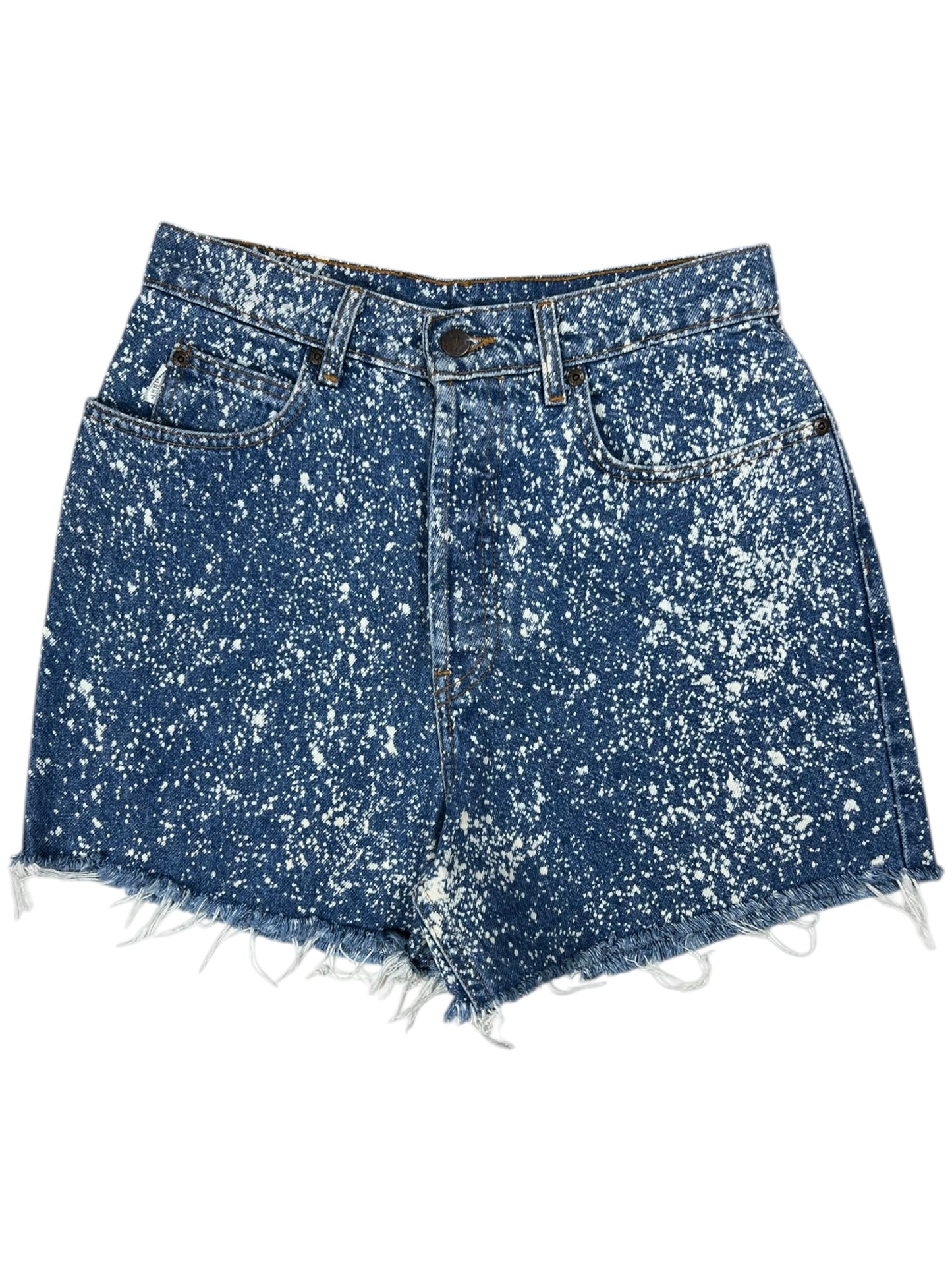 Vintage 90s Desert Blue Jeans USA made acid wash button fly cut off Jean shorts (29)