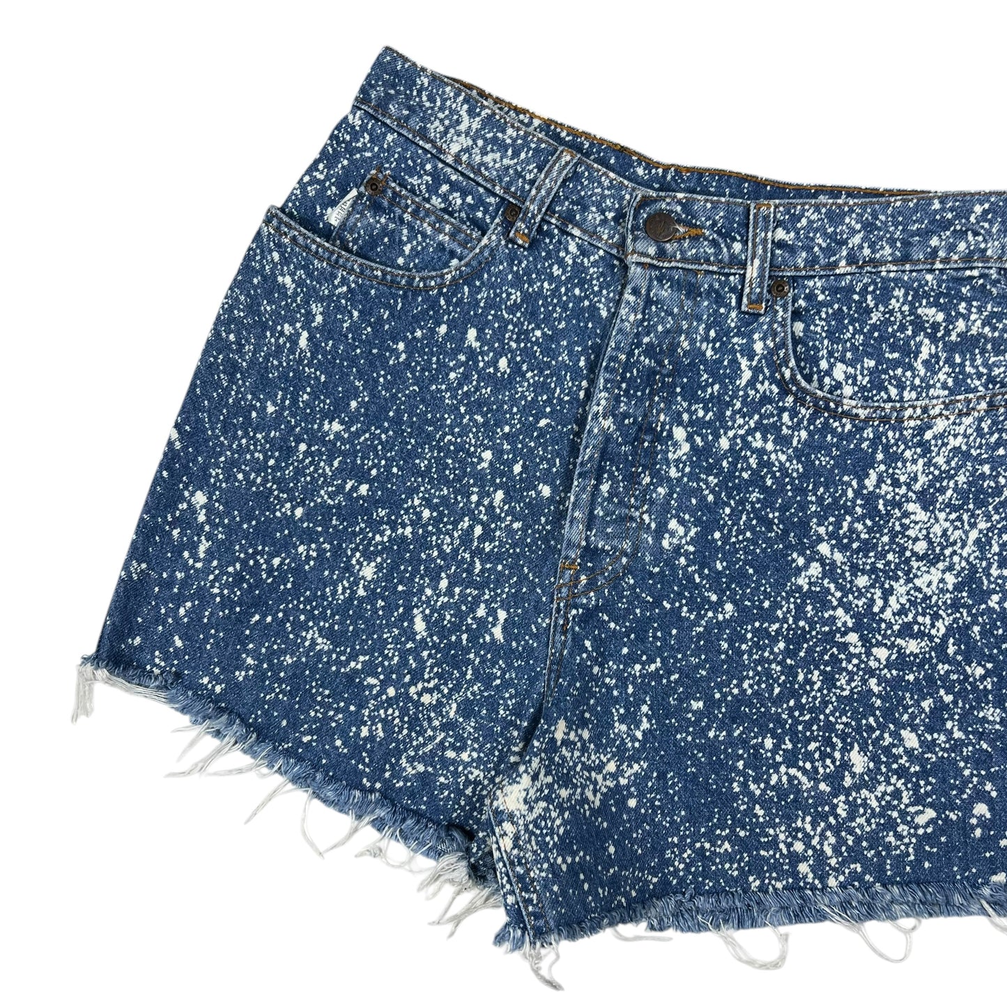 Vintage 90s Desert Blue Jeans USA made acid wash button fly cut off Jean shorts (29)