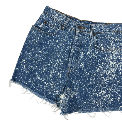 Vintage 90s Desert Blue Jeans USA made acid wash button fly cut off Jean shorts (29)