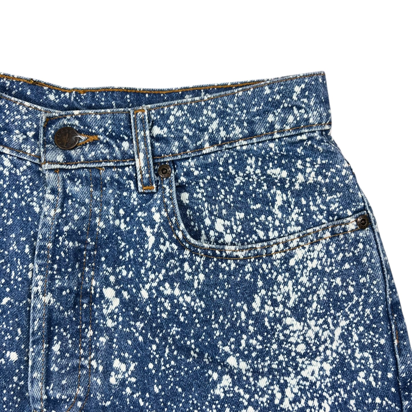 Vintage 90s Desert Blue Jeans USA made acid wash button fly cut off Jean shorts (29)