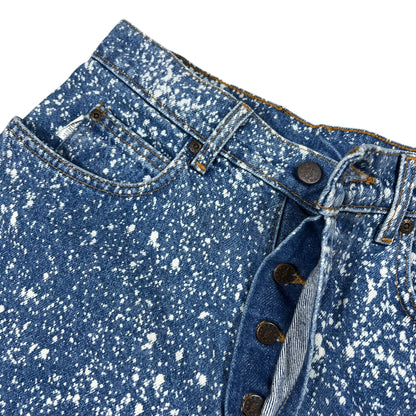 Vintage 90s Desert Blue Jeans USA made acid wash button fly cut off Jean shorts (29)