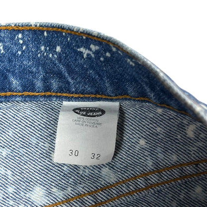 Vintage 90s Desert Blue Jeans USA made acid wash button fly cut off Jean shorts (29)