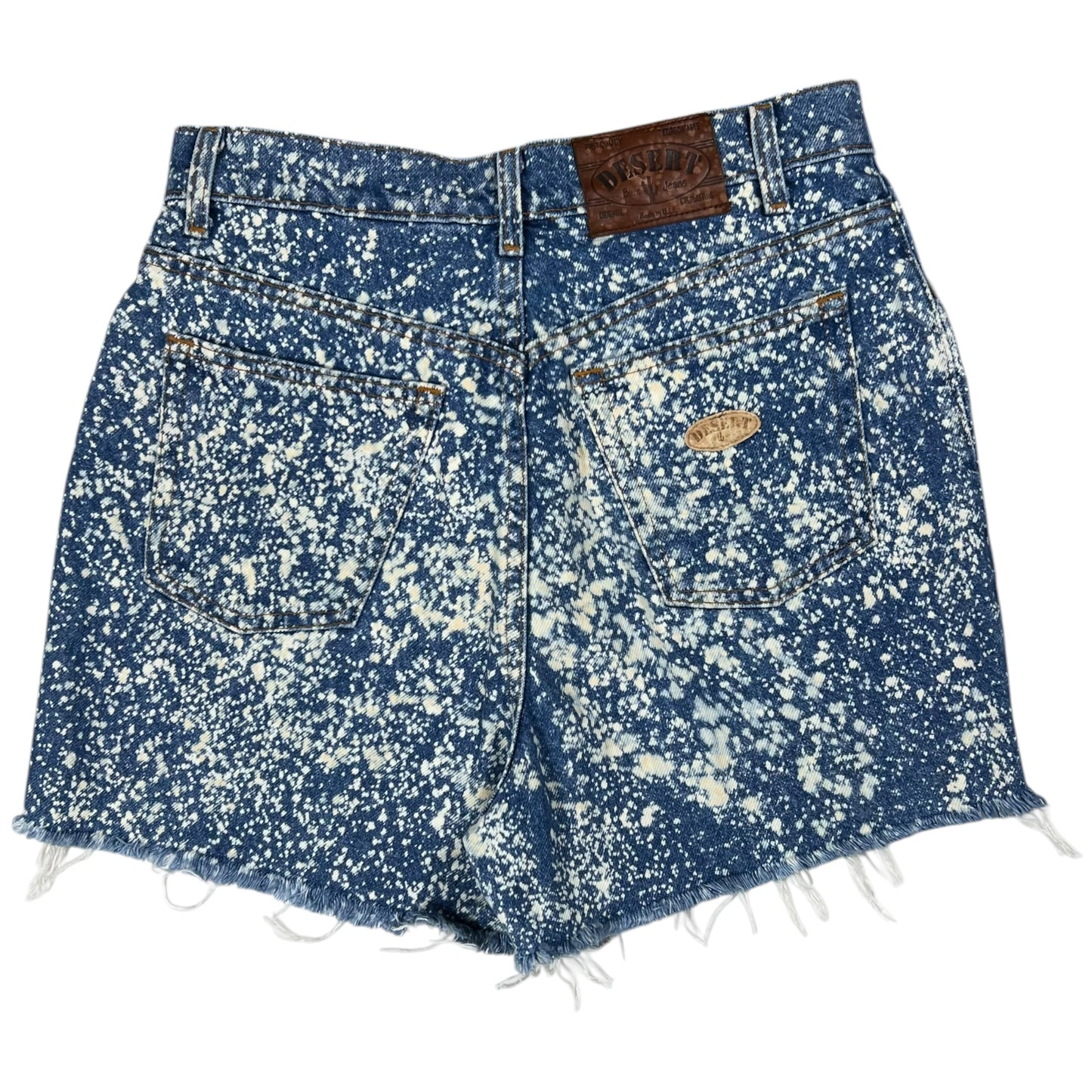 Vintage 90s Desert Blue Jeans USA made acid wash button fly cut off Jean shorts (29)