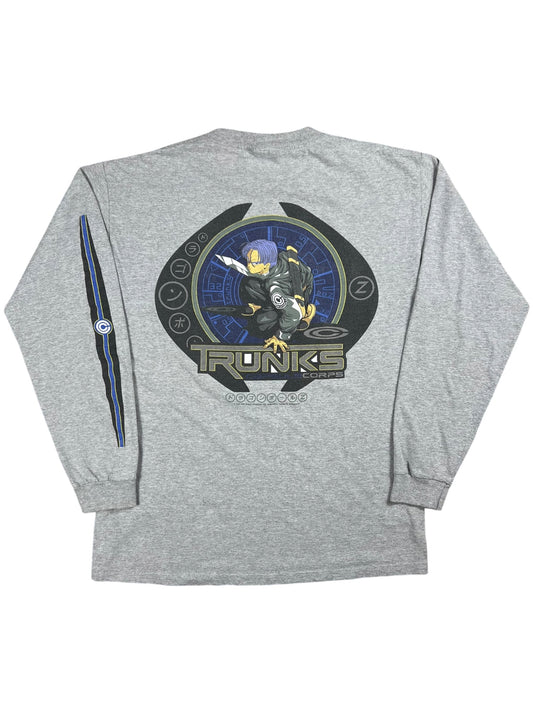 Vintage 2000 Dragon Ball Z Trunks Capsule Corps long sleeve print tee shirt (L)