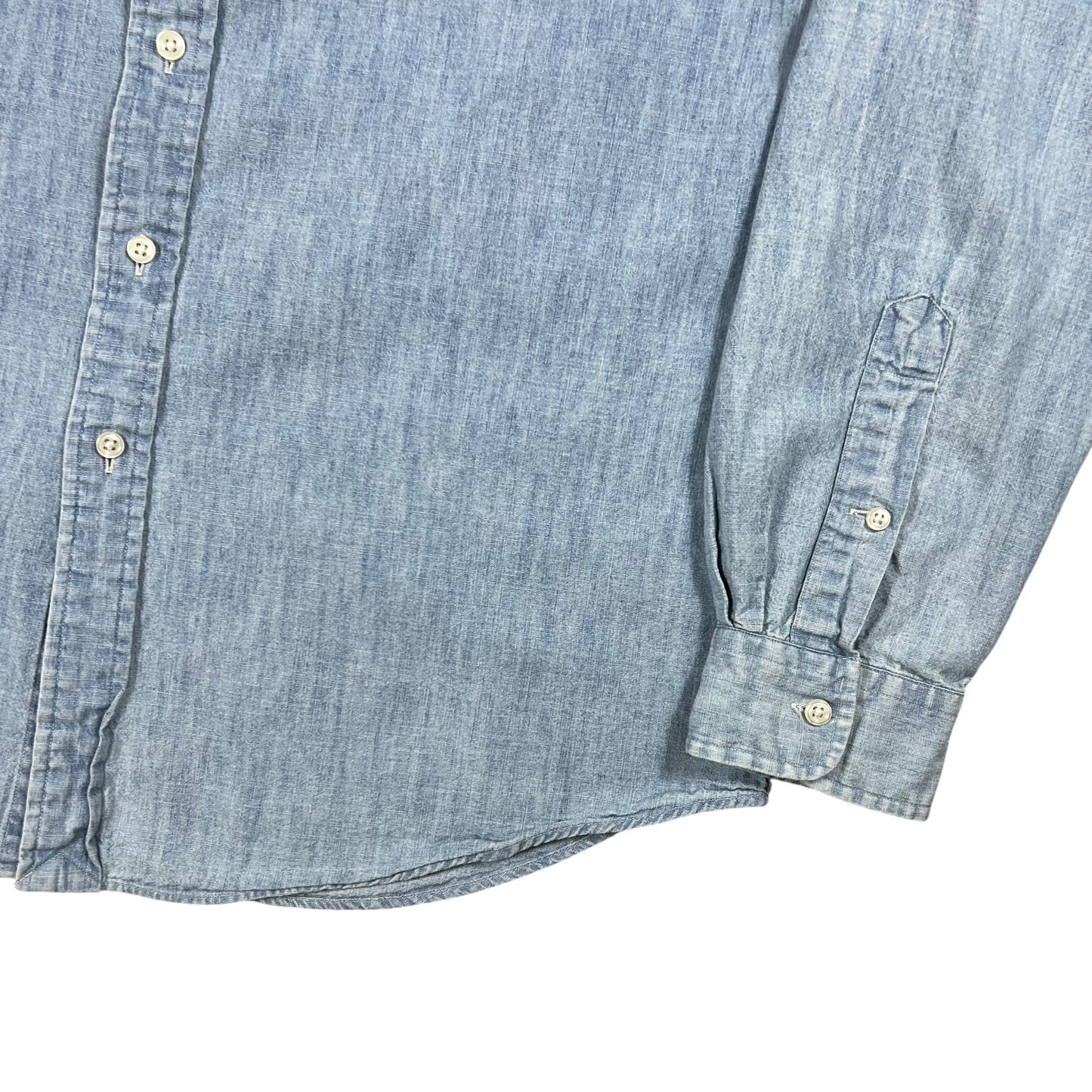 Y2K Polo Ralph Lauren 100% cotton denim button down shirt (L)