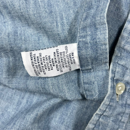 Y2K Polo Ralph Lauren 100% cotton denim button down shirt (L)