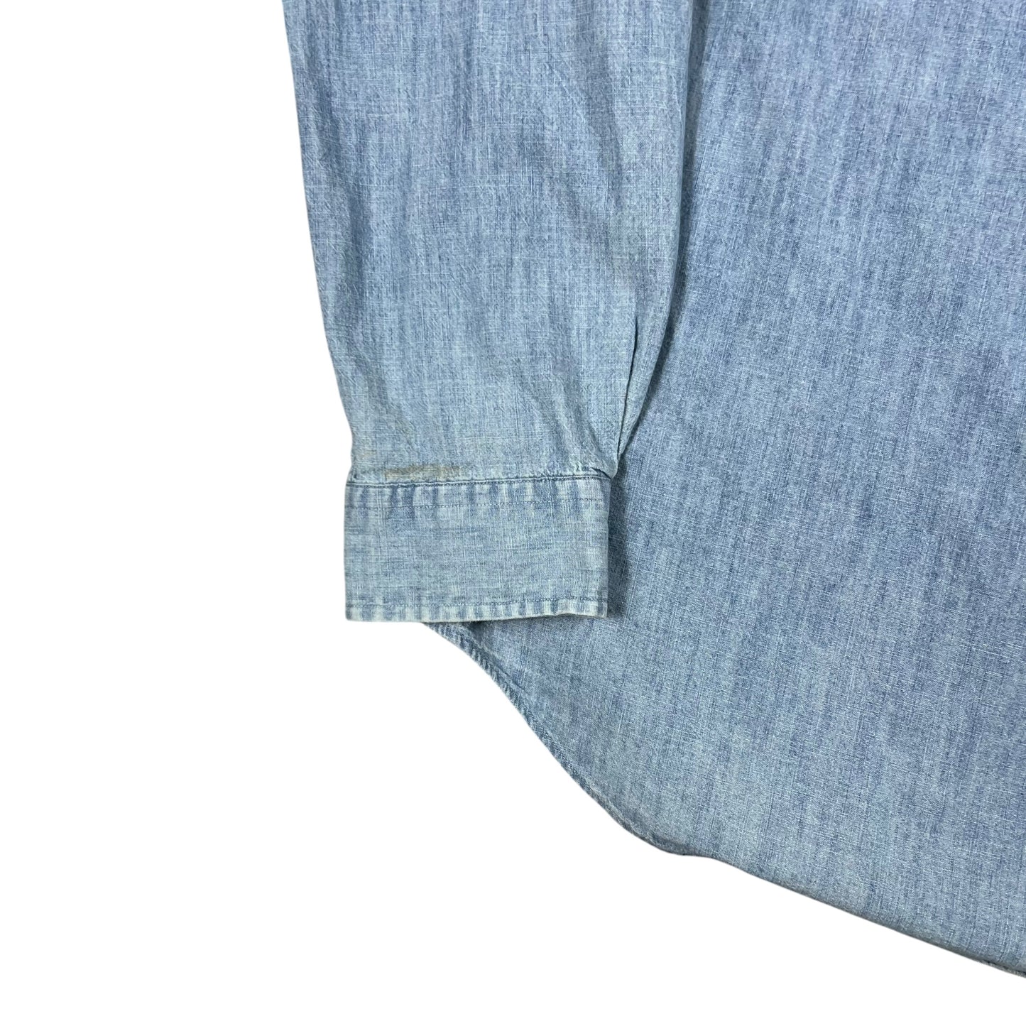Y2K Polo Ralph Lauren 100% cotton denim button down shirt (L)