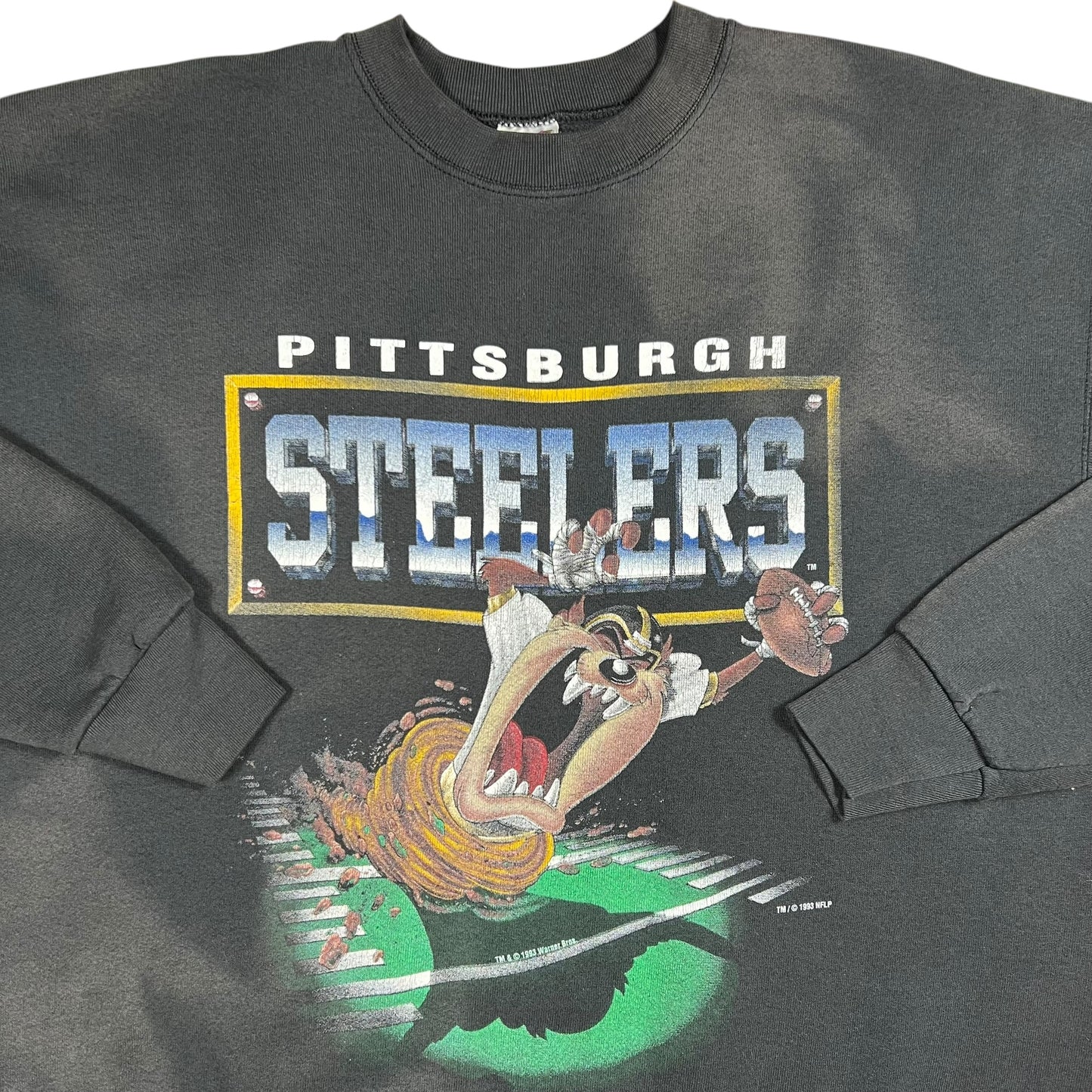 Vintage 1995 Pittsburgh Steelers Tasmanian Devil Taz faded crewneck (XL)