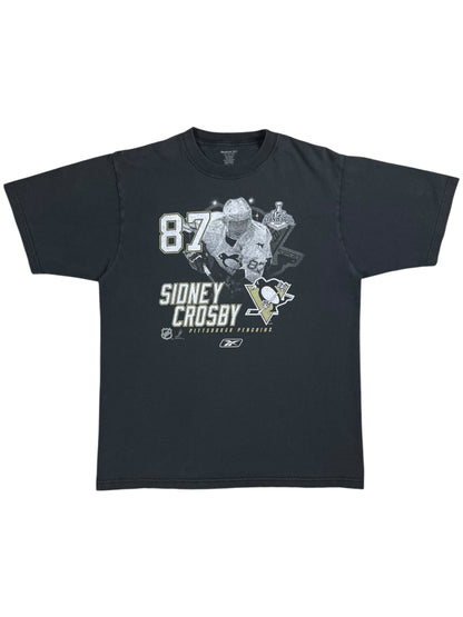 Vintage 2007 Pittsburgh Penguins Sidney Crosby Stanley Cup NHL tee (L)