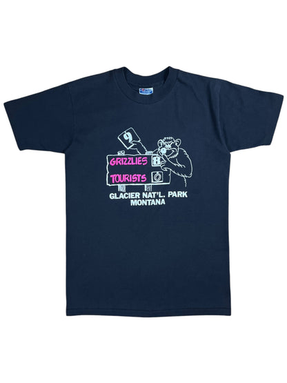 Vintage 90s Glacier National Park Montana Grizzlies vs Tourist tee (M)