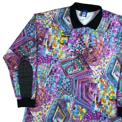 Vintage 90s Umbro all over print goalie soccer jersey (XL)