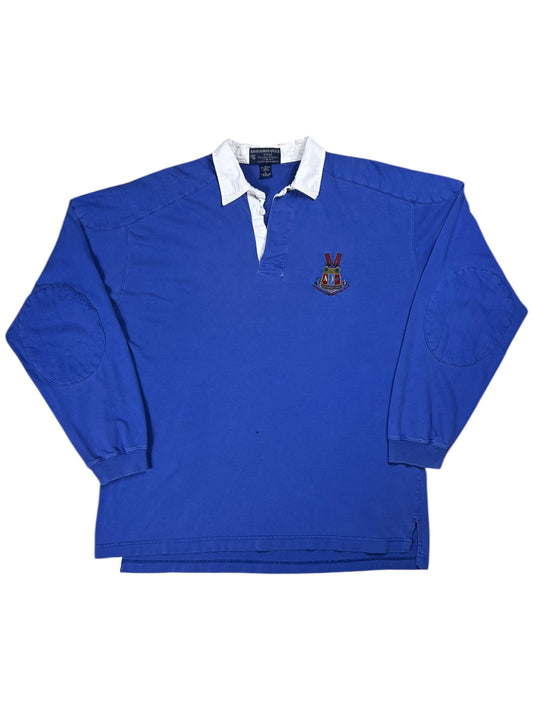 Vintage 90s Abercrombie & Fitch Trekking Club faded long sleeve rugby shirt (L)