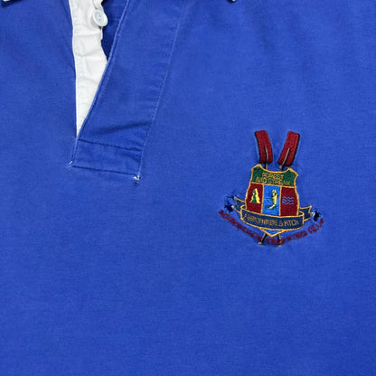 Vintage 90s Abercrombie & Fitch Trekking Club faded long sleeve rugby shirt (L)