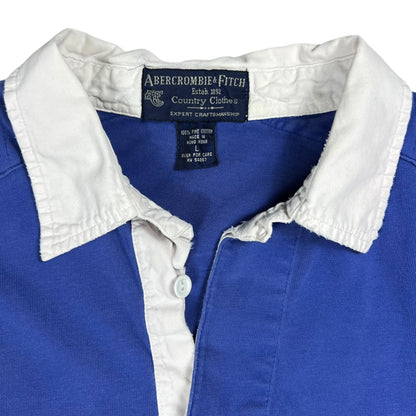 Vintage 90s Abercrombie & Fitch Trekking Club faded long sleeve rugby shirt (L)