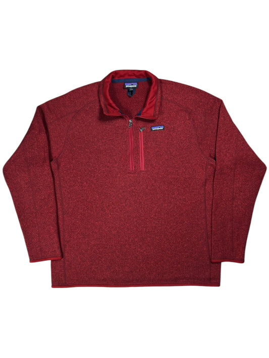 2019 Patagonia Better Sweater crimson red 1/4 zip fleece (XL)